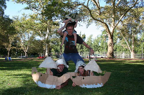 teamfreeride Free Ride pirates! Erok, Rachel, Scott, and lil' Keira.
